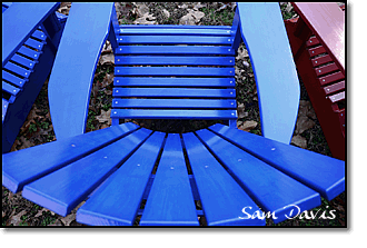 Overhead view of Ozarondack Chair Back and Seat by Sam Davis.